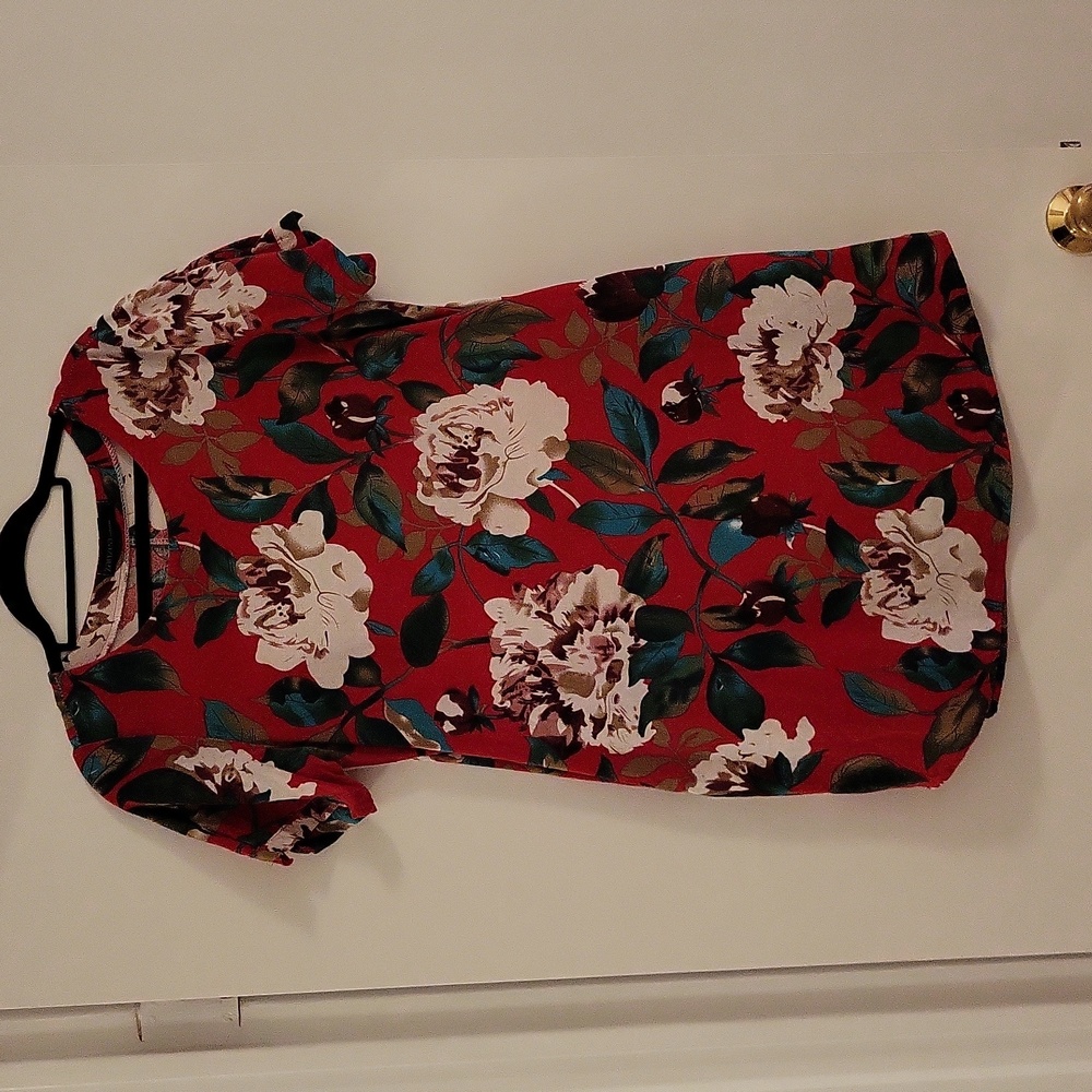 Zanzea Red Floral Minidress, size L